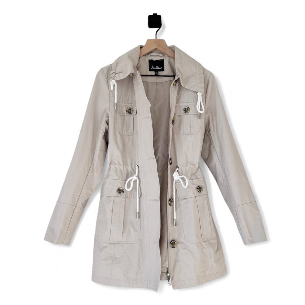 Sam Edelman Beige Drawstring Trench Coat